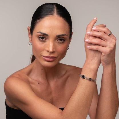 Onyx Summer Bracelet - Silver