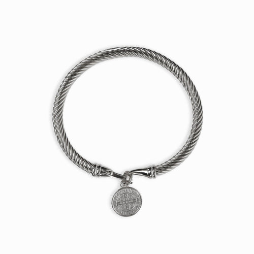 Saint Benedict Charm Bracelet 18k Gold Plated - Silver