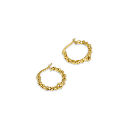 Twist Hoop Earrings – 18k Gold Plated