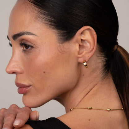 Twist Hoop Earrings 18k Gold Plated