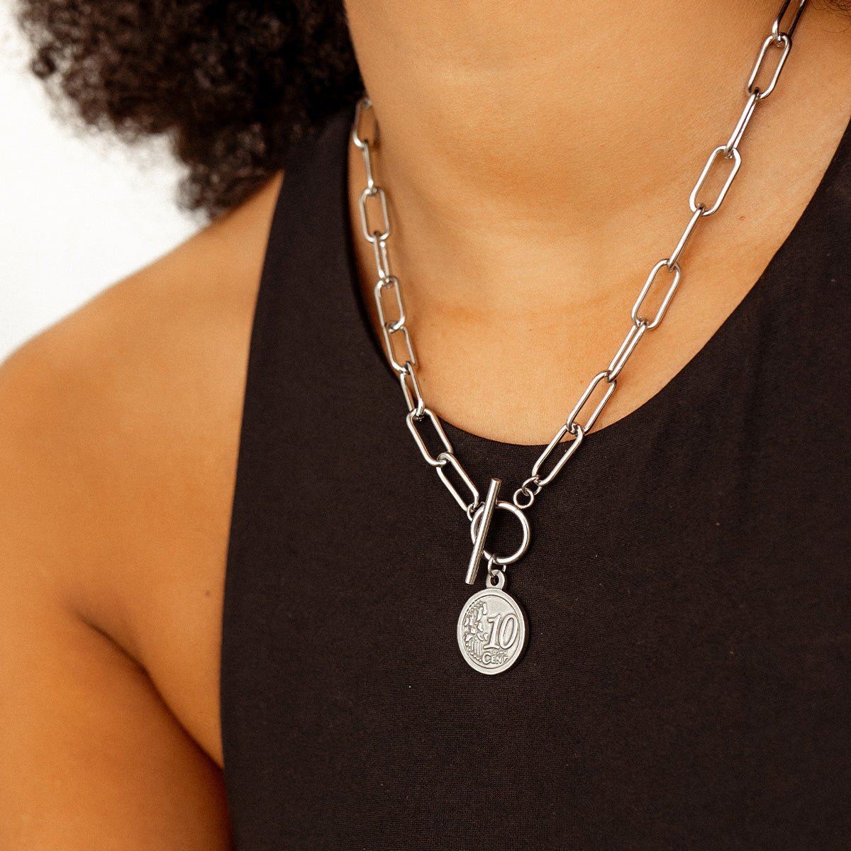London Cents Necklace - Silver